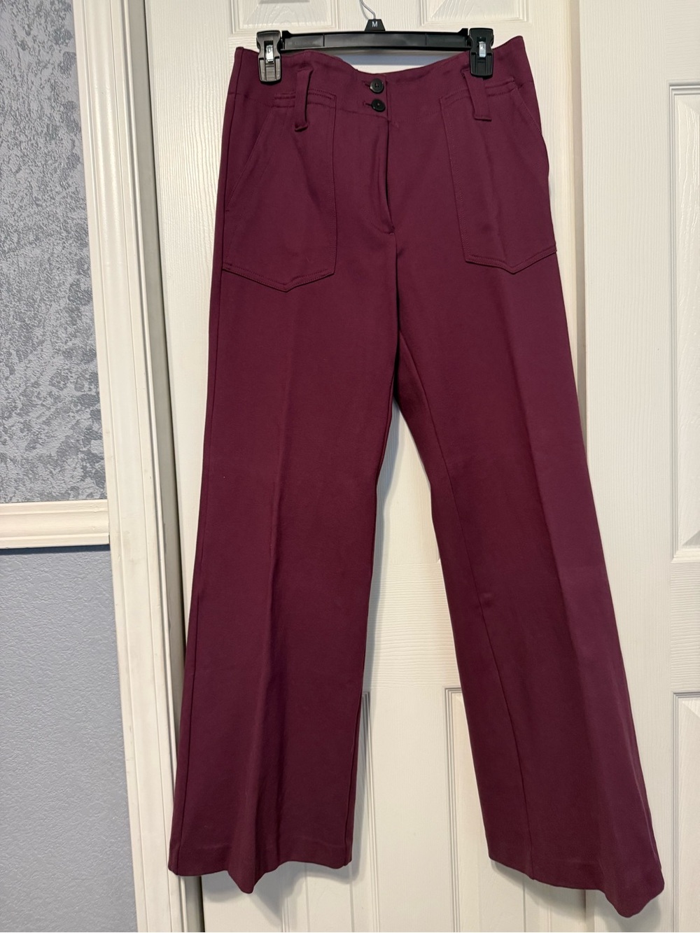 Anthropologie Wide-Leg Pants in Deep plum color